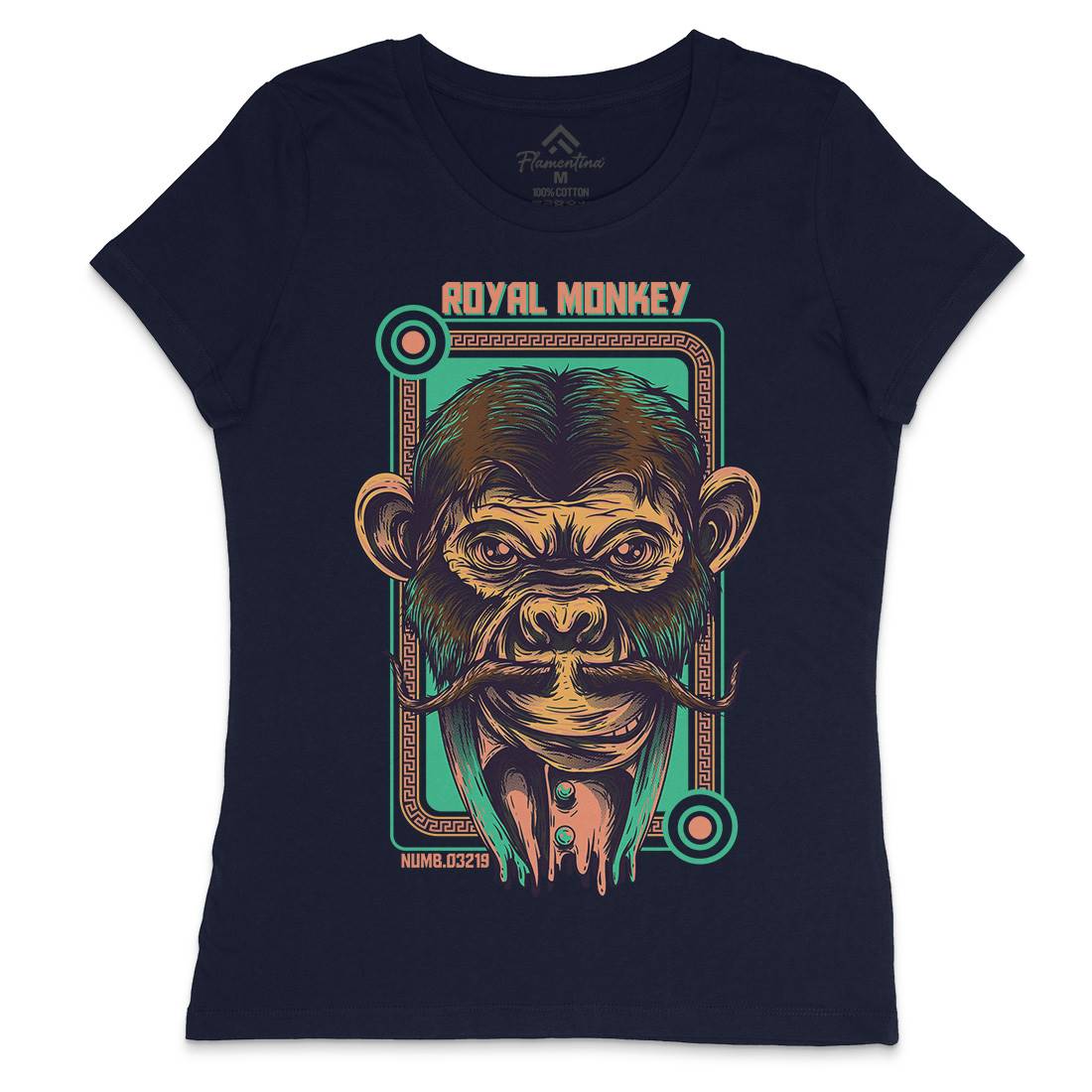 Royal Monkey Womens Crew Neck T-Shirt Animals D806