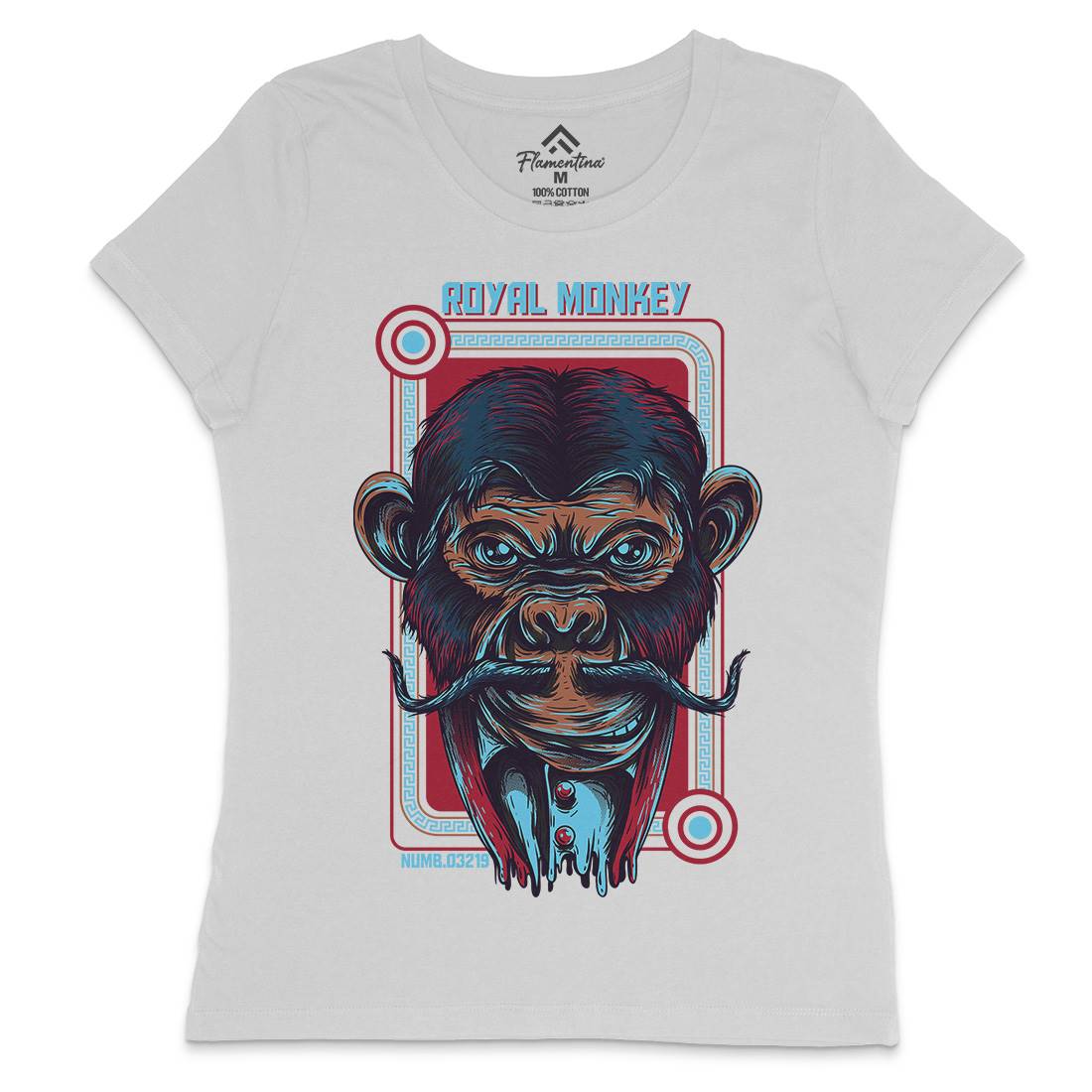 Royal Monkey Womens Crew Neck T-Shirt Animals D806