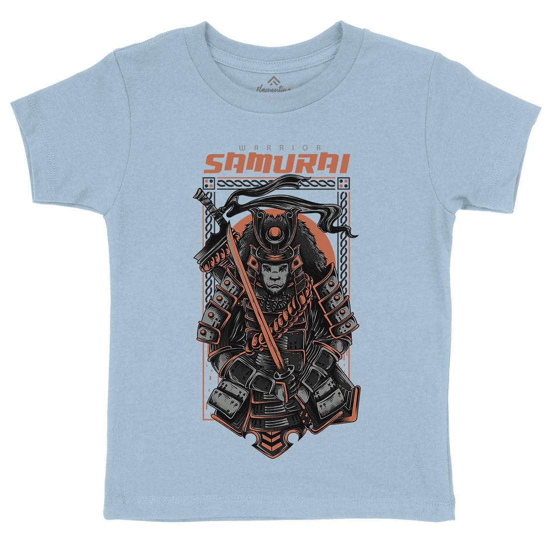 Samurai Kids Organic Crew Neck T-Shirt Warriors D808