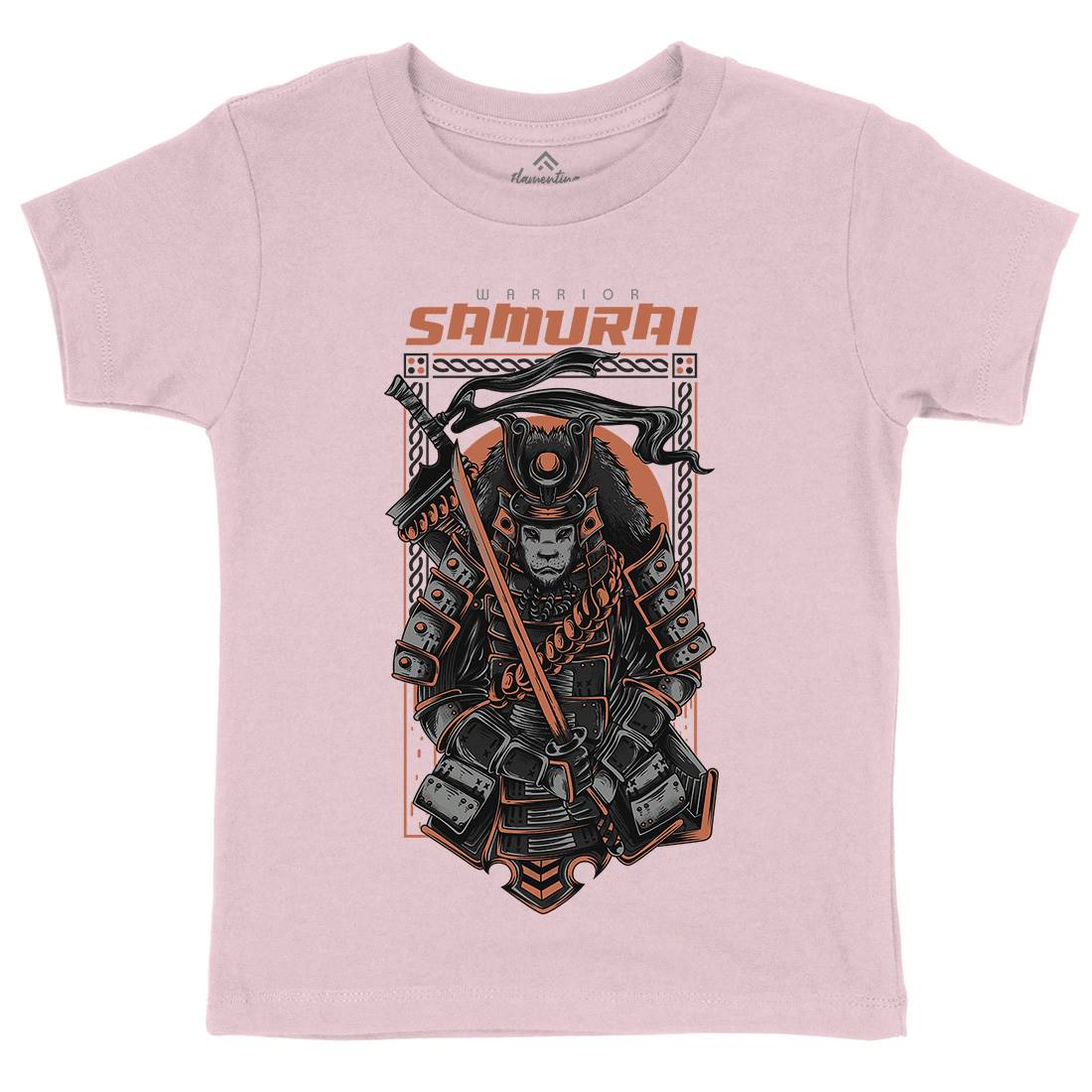 Samurai Kids Crew Neck T-Shirt Warriors D808