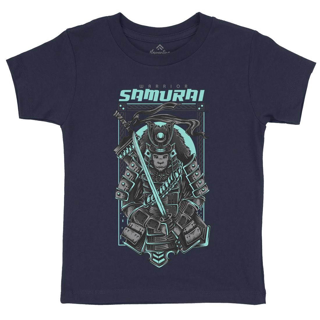 Samurai Kids Crew Neck T-Shirt Warriors D808