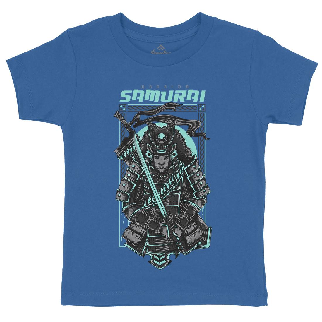 Samurai Kids Organic Crew Neck T-Shirt Warriors D808