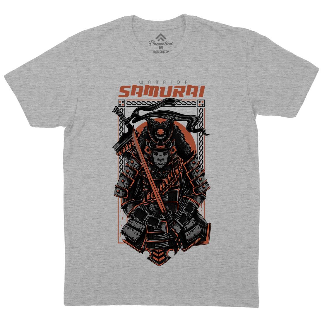 Samurai Mens Crew Neck T-Shirt Warriors D808