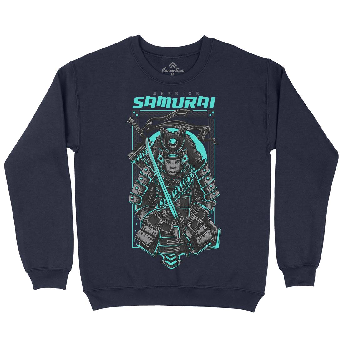 Samurai Mens Crew Neck Sweatshirt Warriors D808