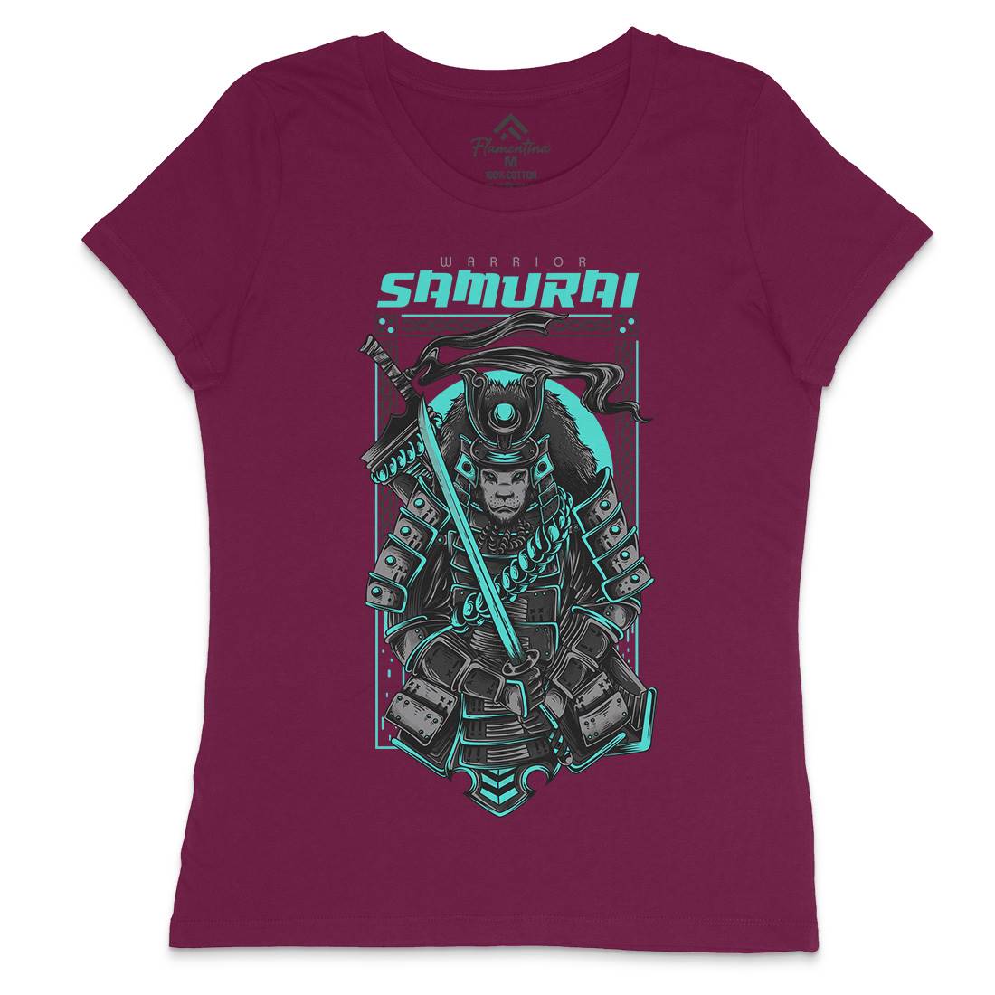 Samurai Womens Crew Neck T-Shirt Warriors D808