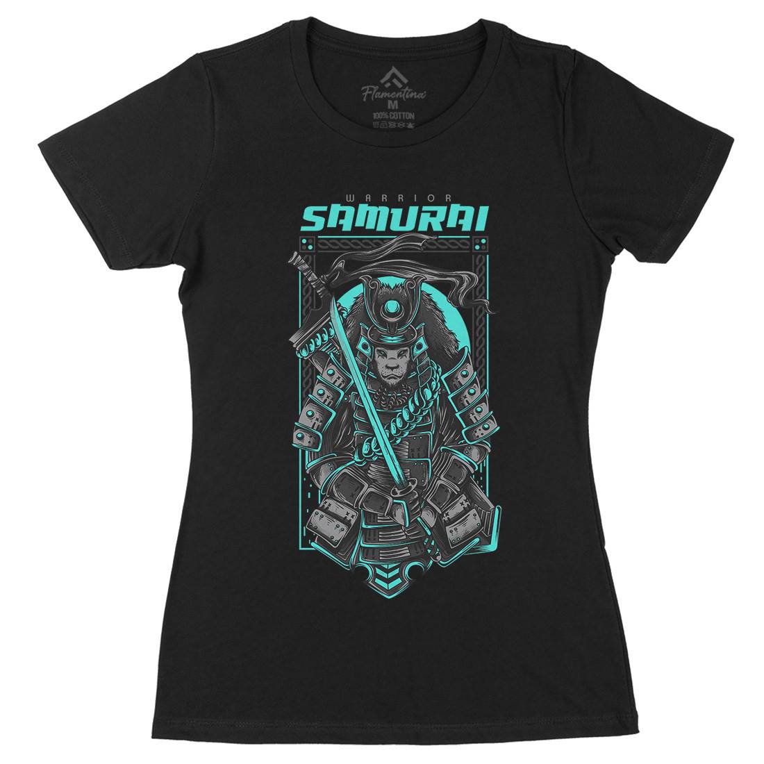 Samurai Womens Organic Crew Neck T-Shirt Warriors D808