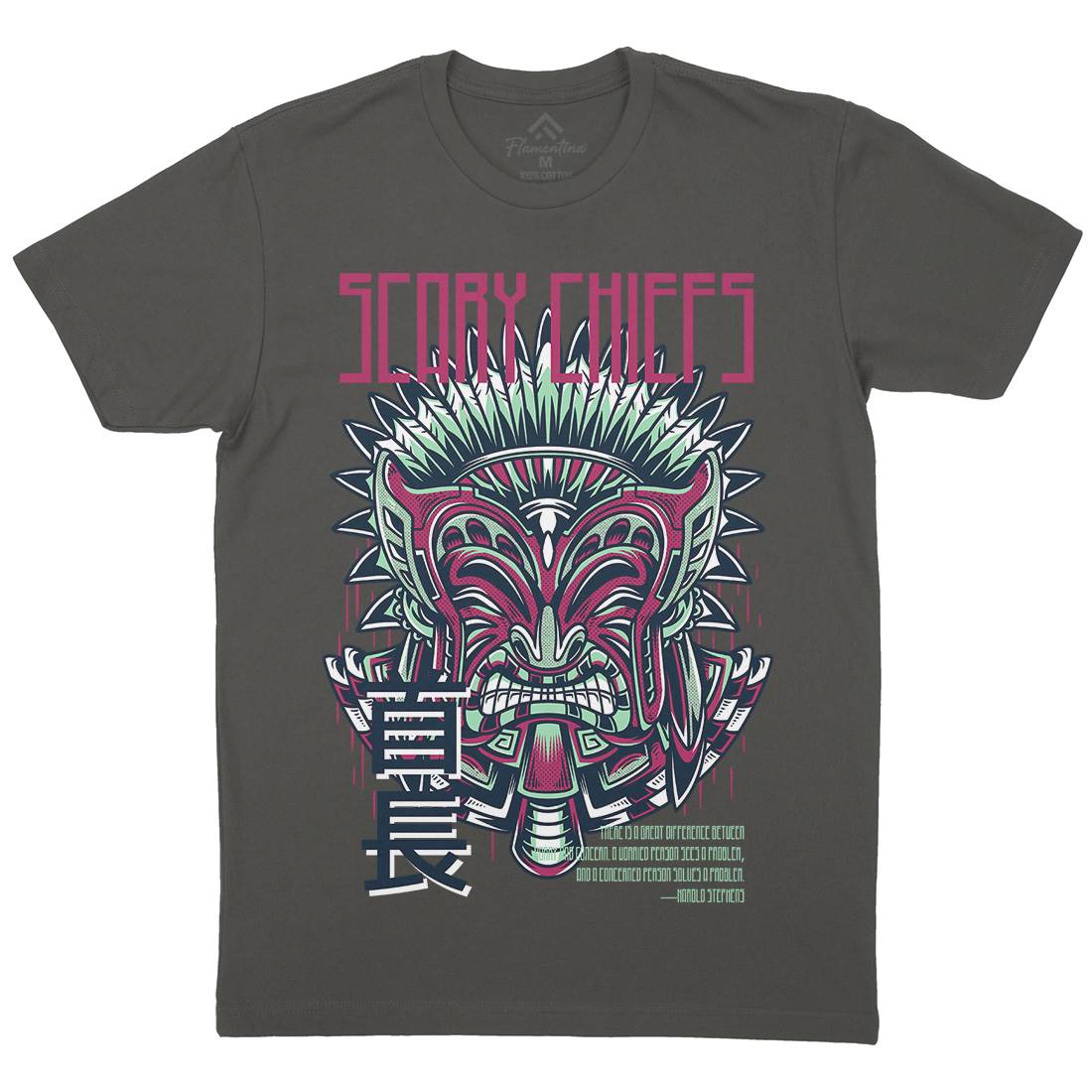 Scary Chiefs Mens Crew Neck T-Shirt American D809