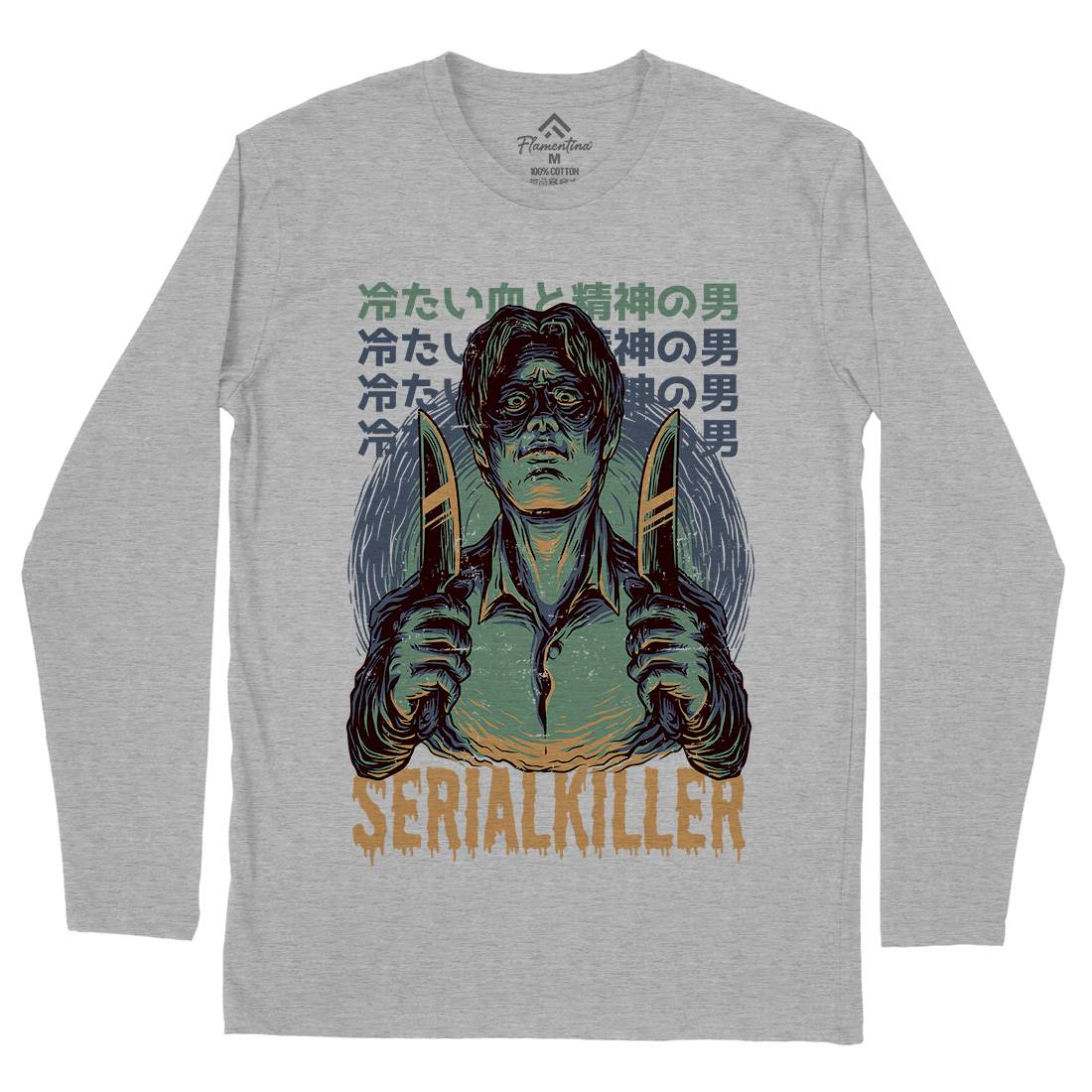 Serial Killer Mens Long Sleeve T-Shirt Horror D811