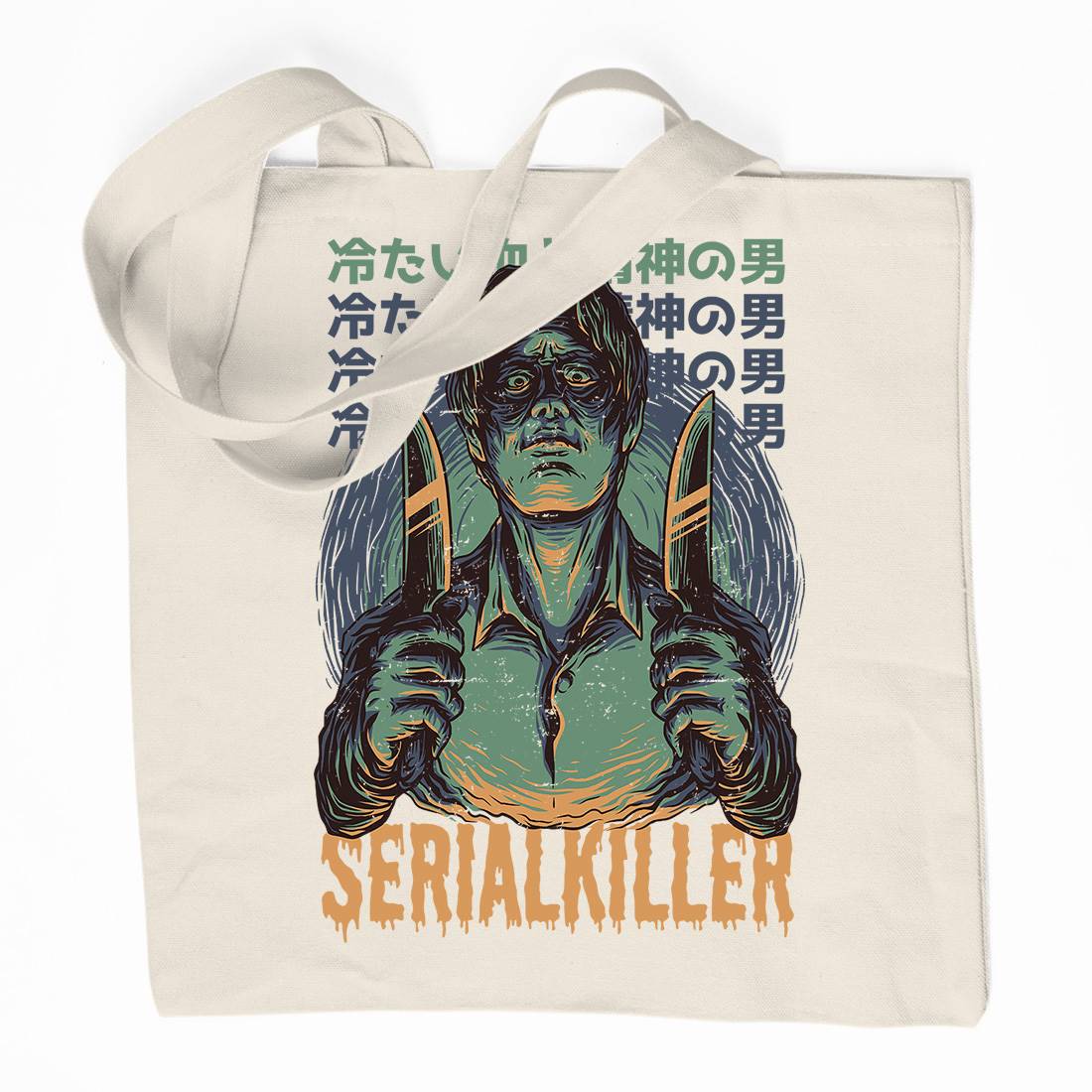 Serial Killer Organic Premium Cotton Tote Bag Horror D811
