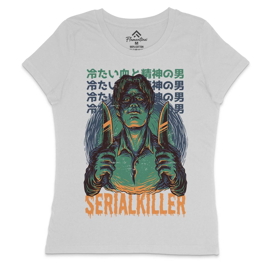 Serial Killer Womens Crew Neck T-Shirt Horror D811