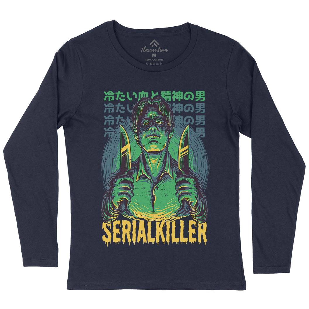 Serial Killer Womens Long Sleeve T-Shirt Horror D811