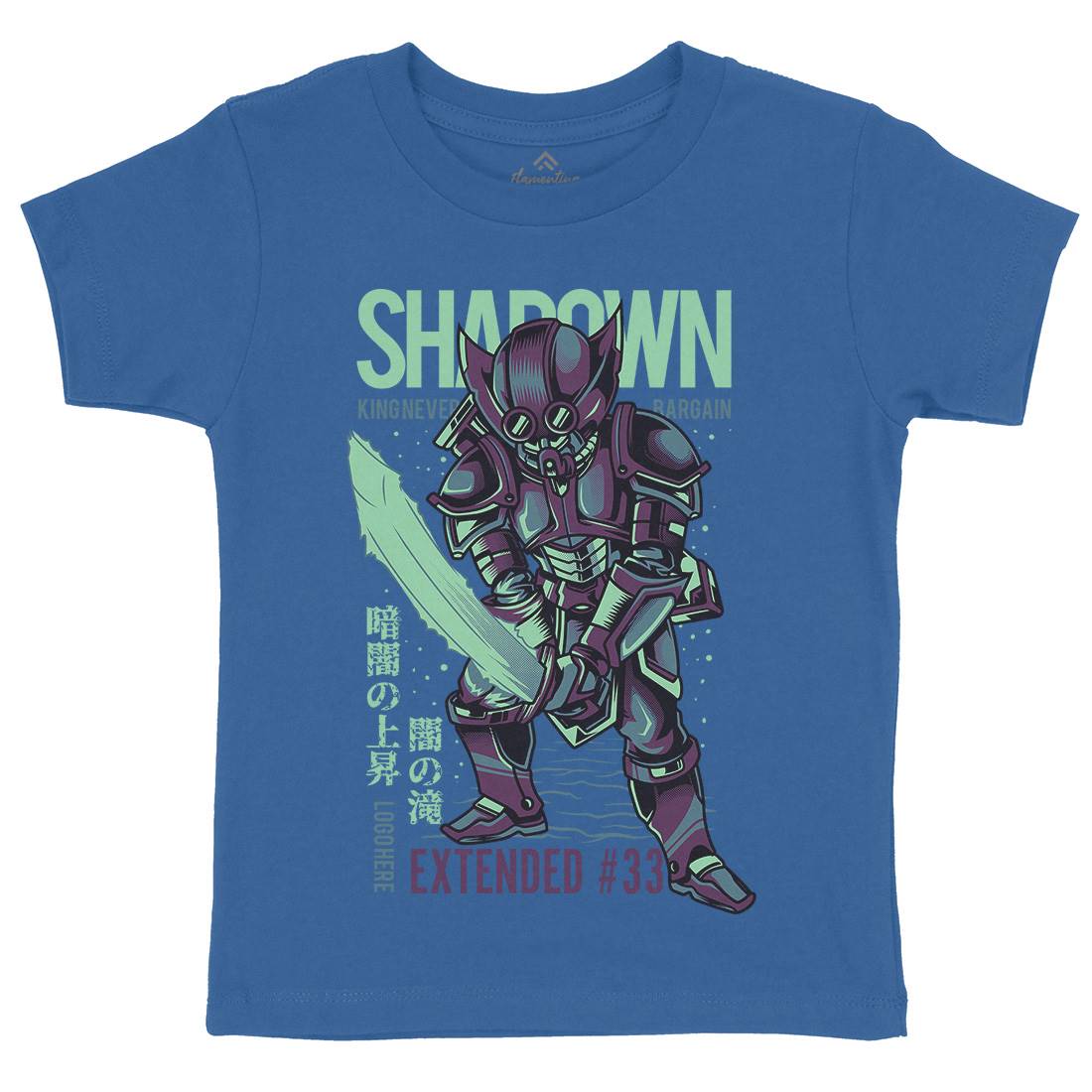 Shadown Knight Kids Crew Neck T-Shirt Warriors D812