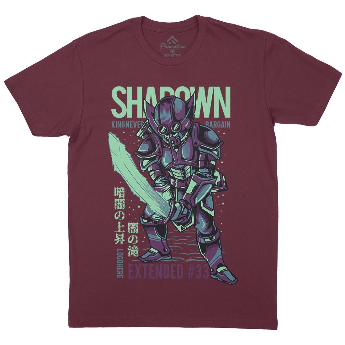 Shadown Knight Mens Crew Neck T-Shirt Warriors D812