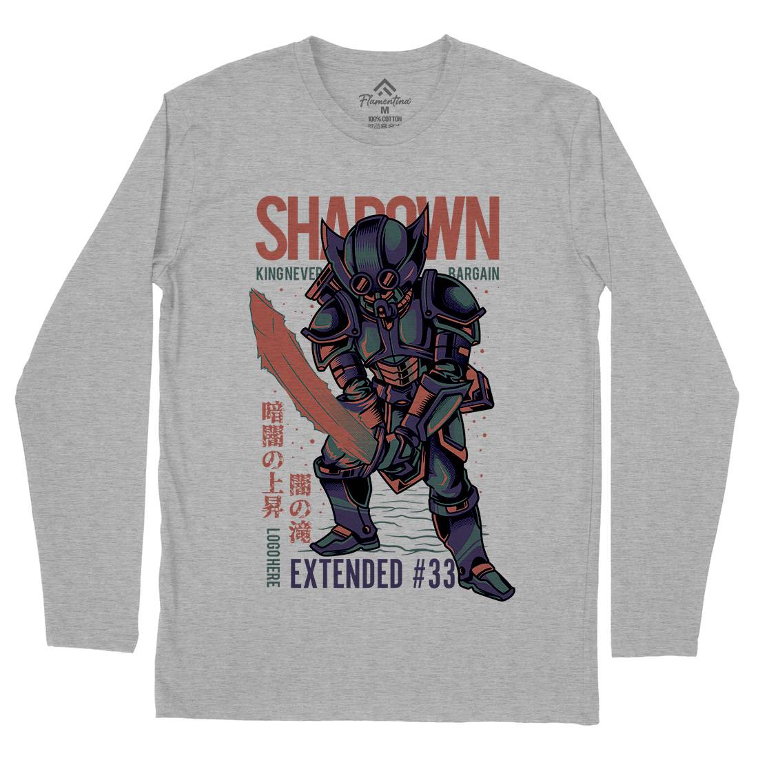 Shadown Knight Mens Long Sleeve T-Shirt Warriors D812