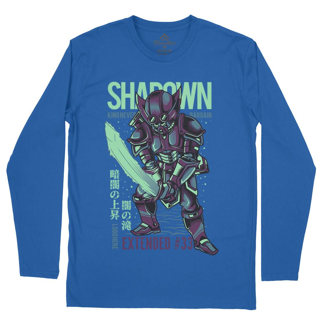 Shadown Knight Mens Long Sleeve T-Shirt Warriors D812