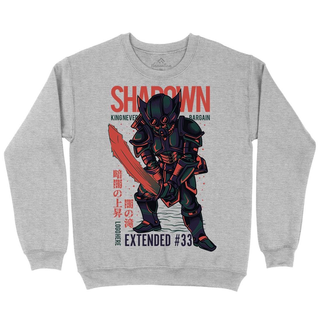 Shadown Knight Mens Crew Neck Sweatshirt Warriors D812