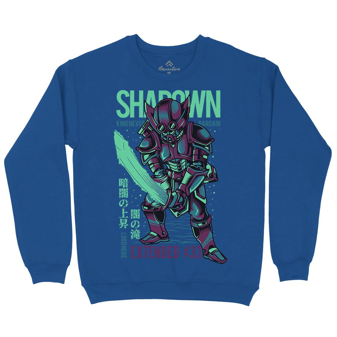 Shadown Knight Mens Crew Neck Sweatshirt Warriors D812