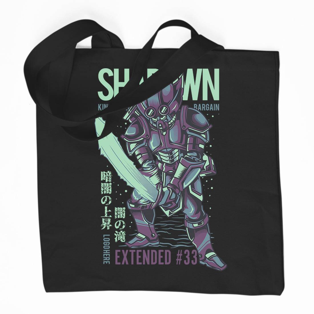 Shadown Knight Organic Premium Cotton Tote Bag Warriors D812
