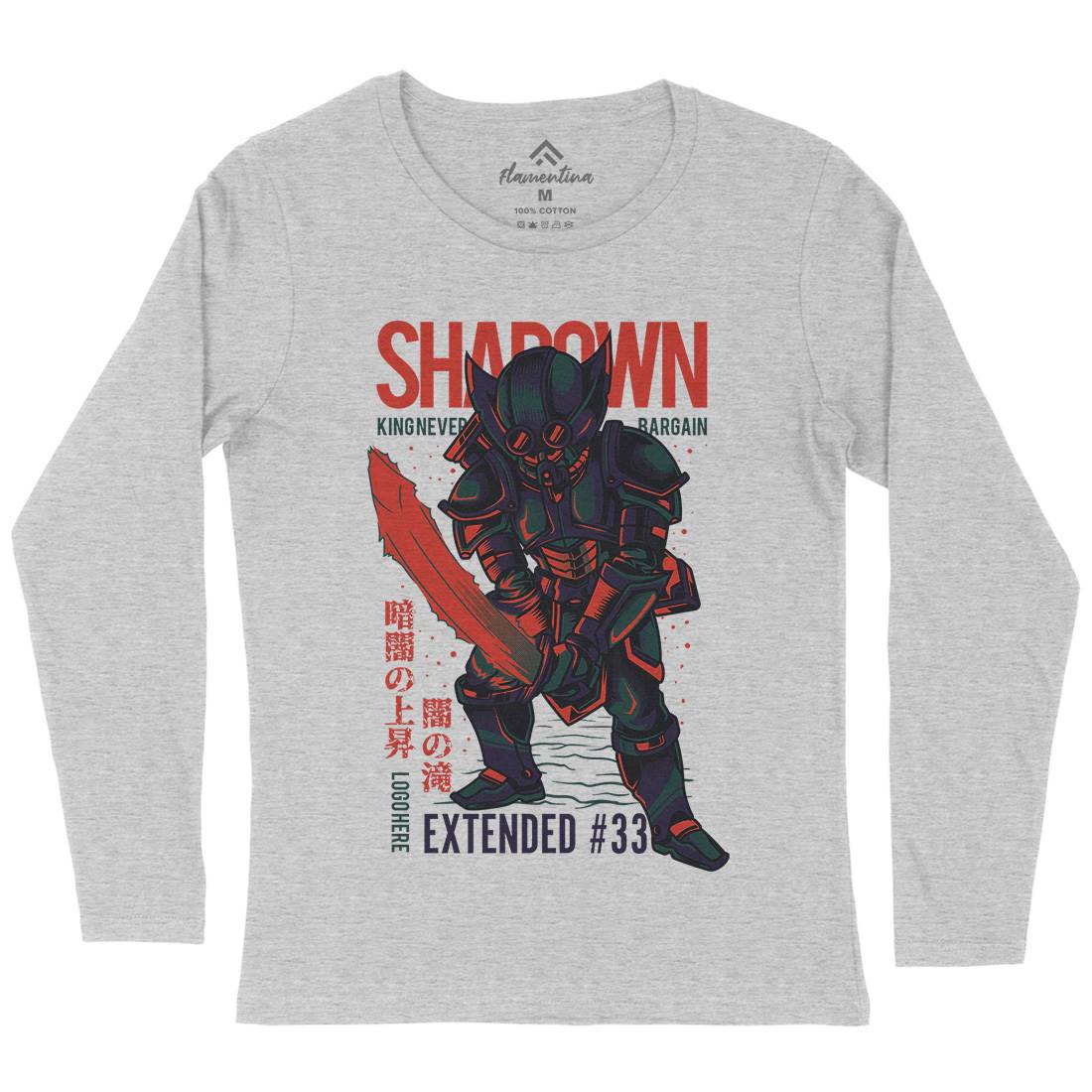 Shadown Knight Womens Long Sleeve T-Shirt Warriors D812