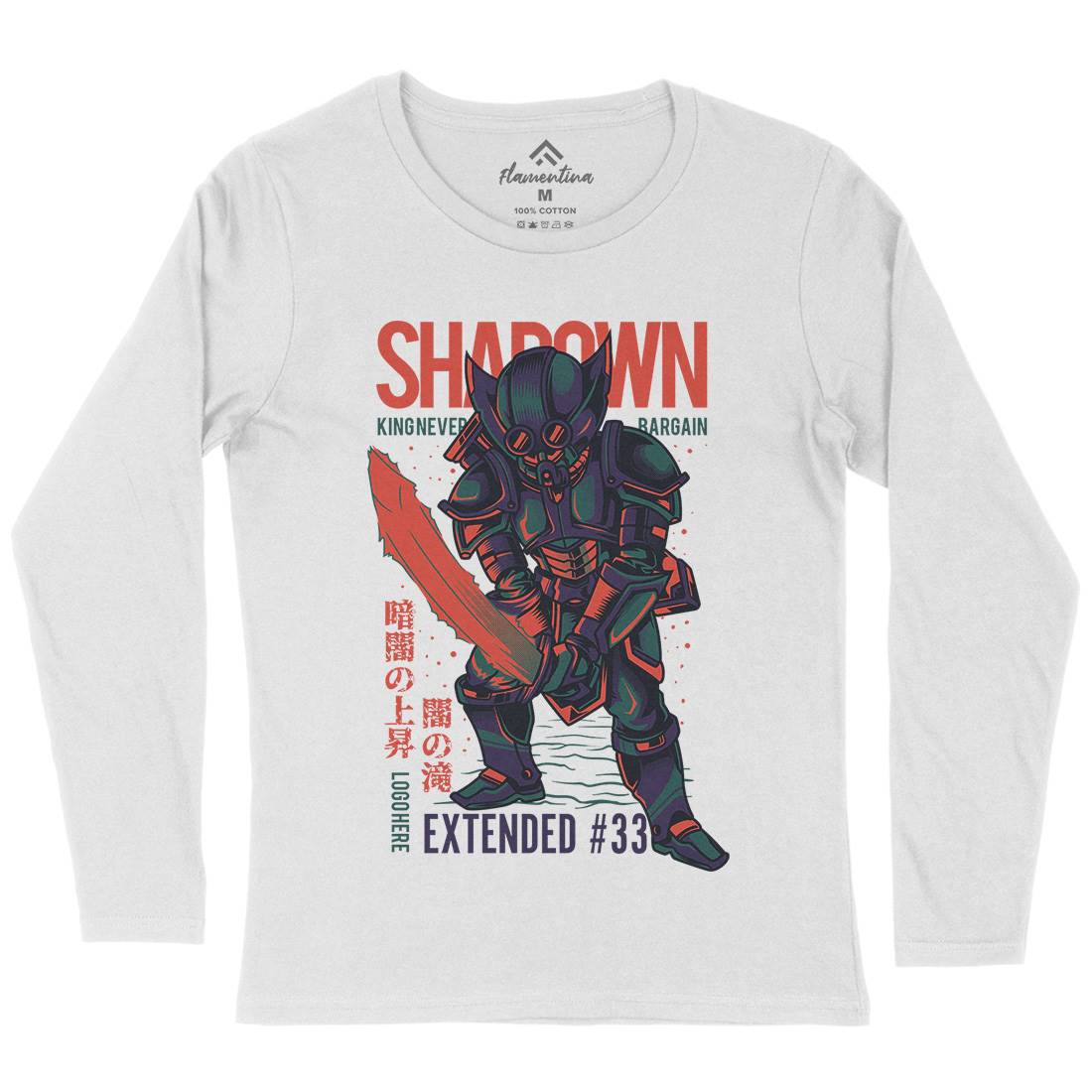 Shadown Knight Womens Long Sleeve T-Shirt Warriors D812