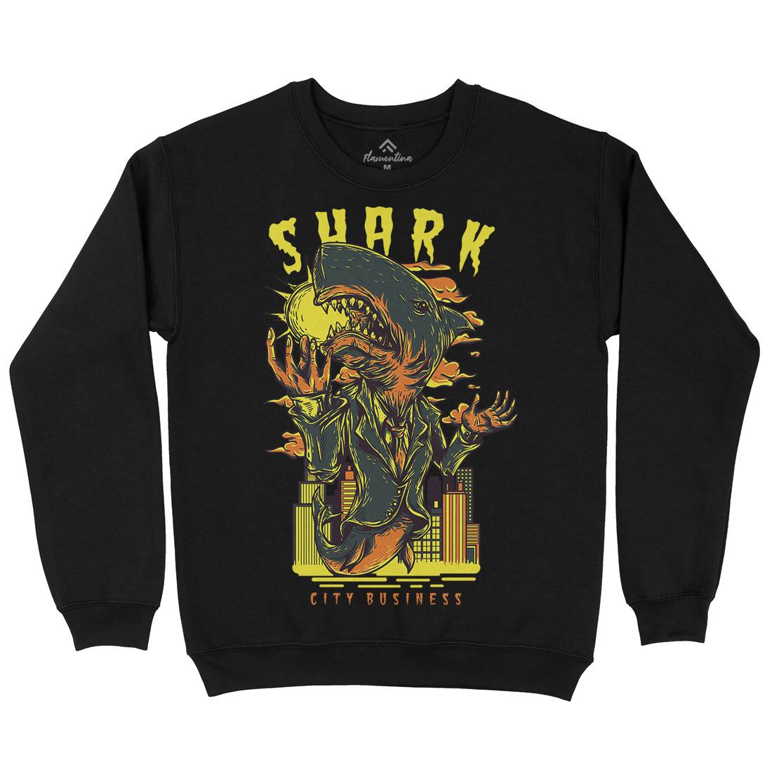 Shark City Kids Crew Neck Sweatshirt Horror D813