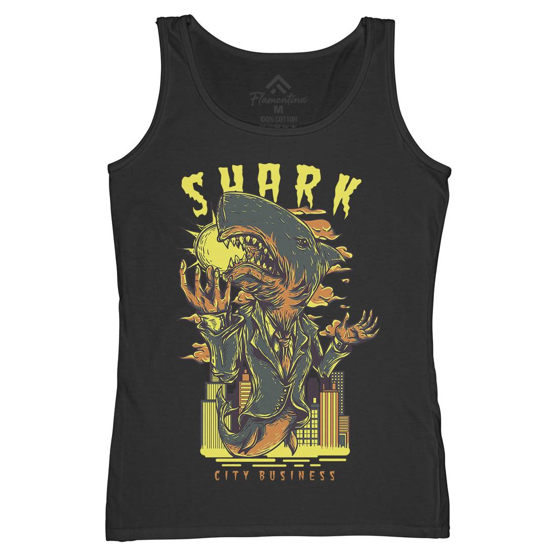 Shark City Womens Organic Tank Top Vest Horror D813