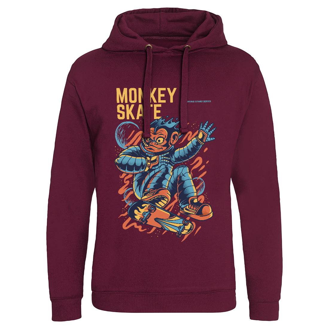 Monkey Mens Hoodie Without Pocket Skate D814