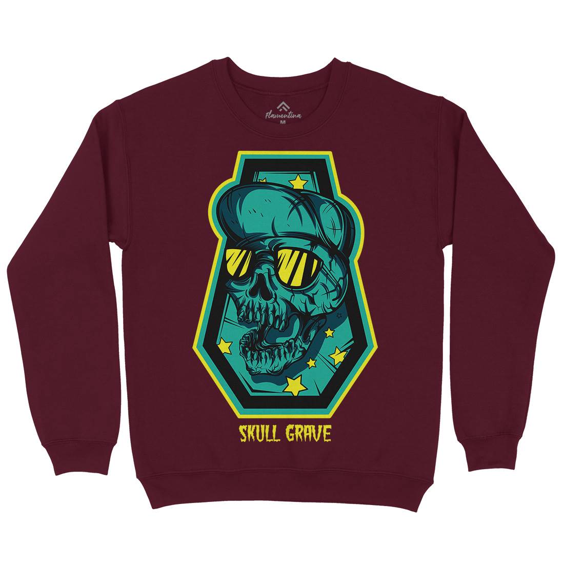 Skull Grave Mens Crew Neck Sweatshirt Horror D815