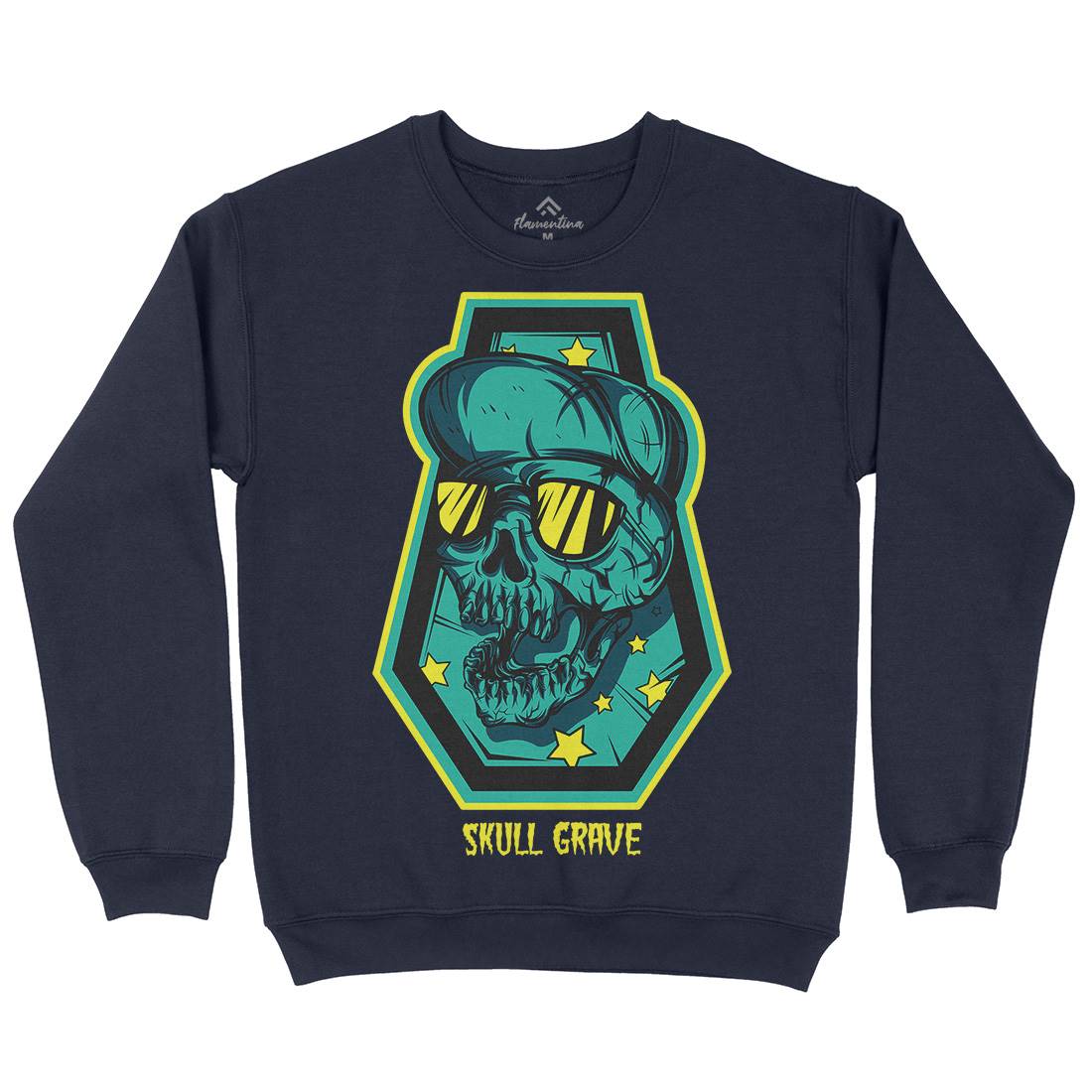 Skull Grave Kids Crew Neck Sweatshirt Horror D815