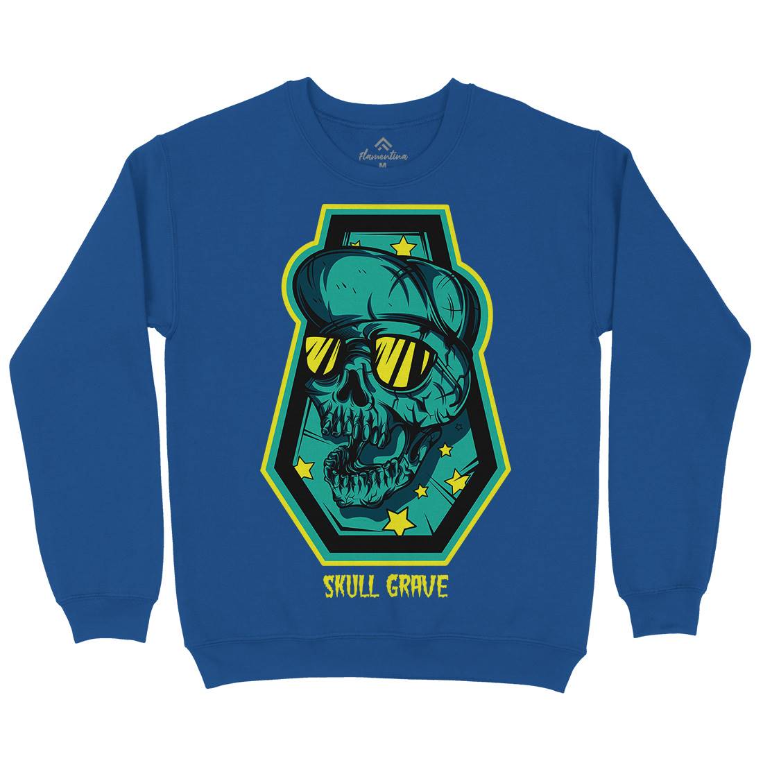 Skull Grave Mens Crew Neck Sweatshirt Horror D815