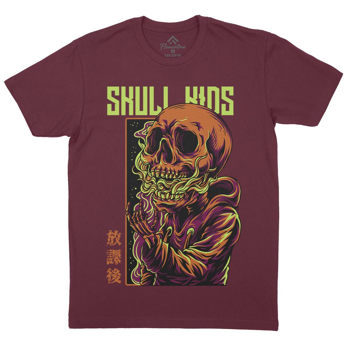 Skull Kids Mens Crew Neck T-Shirt Horror D816