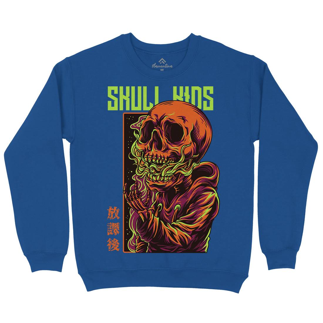 Skull Kids Kids Crew Neck Sweatshirt Horror D816