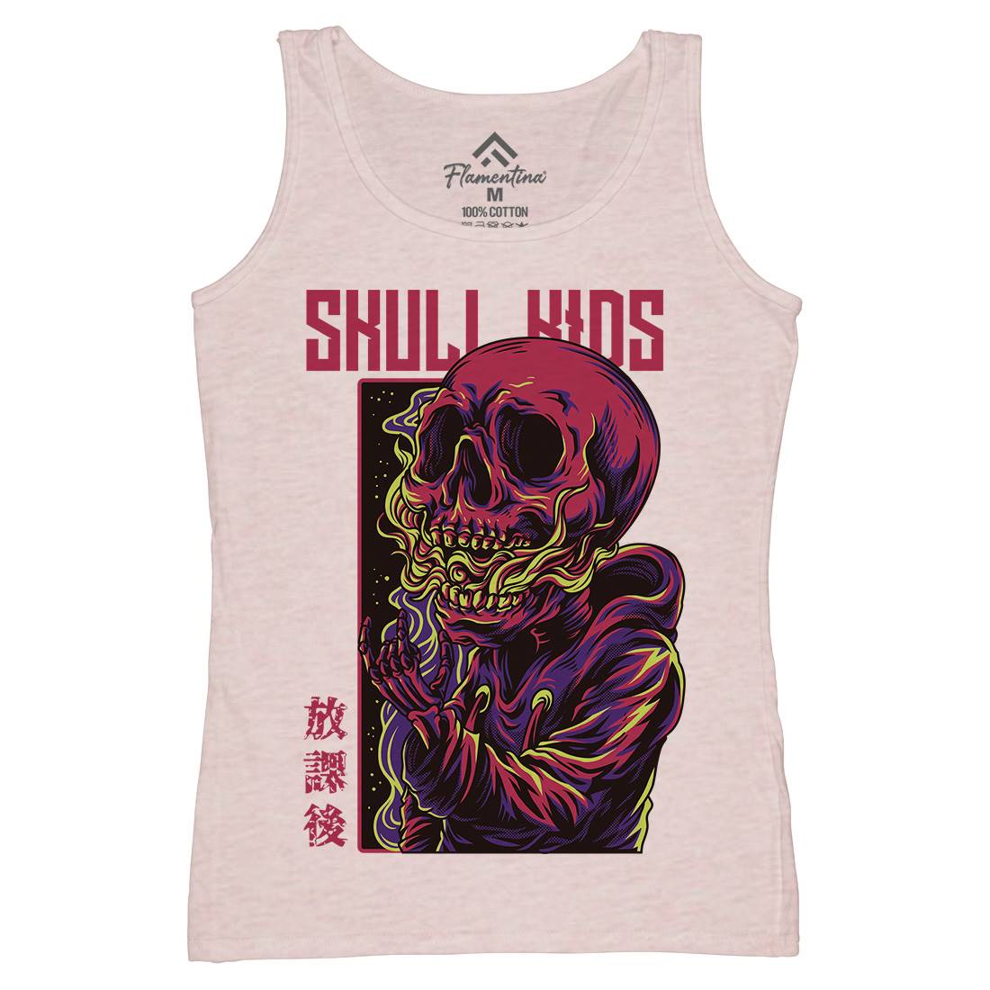 Skull Kids Womens Organic Tank Top Vest Horror D816