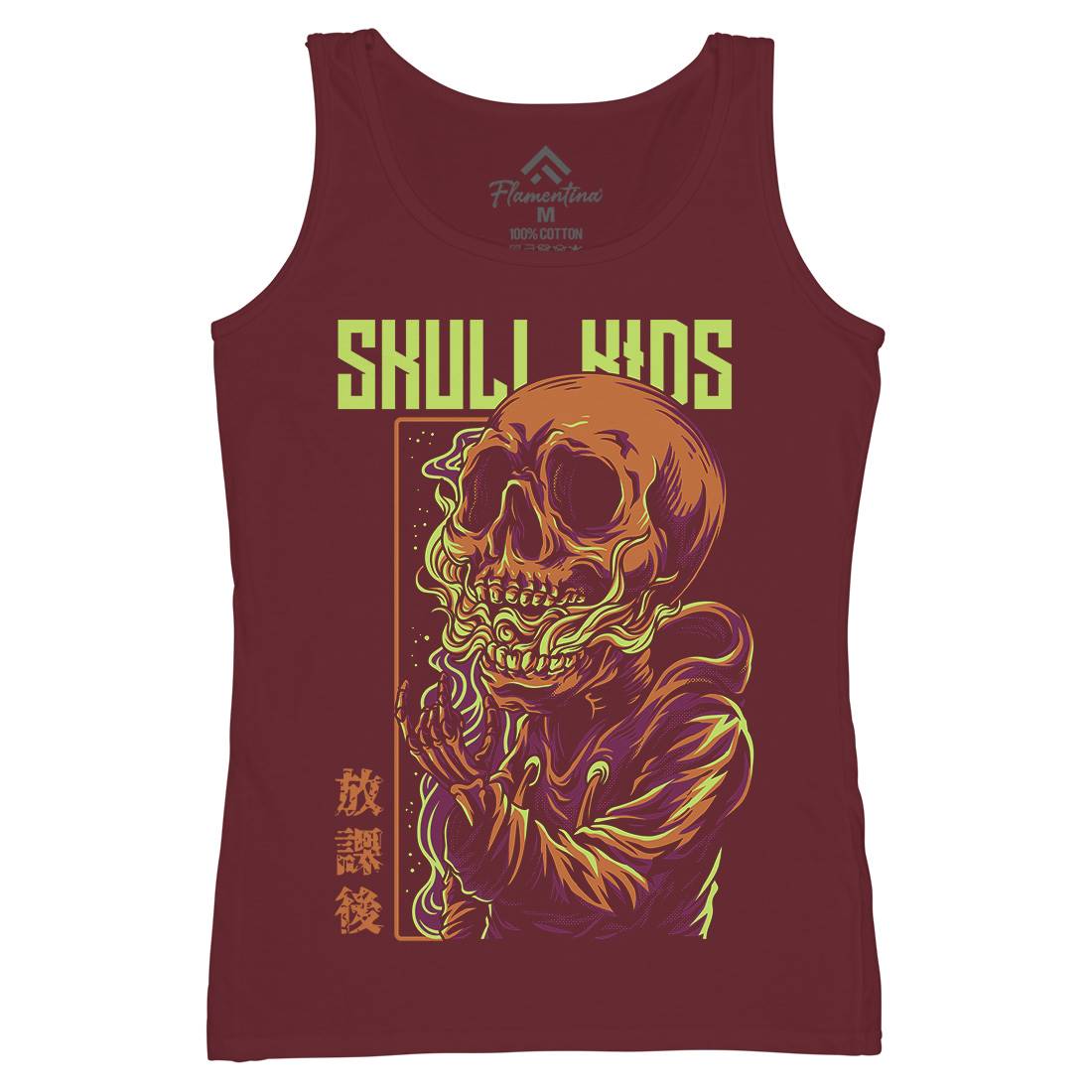 Skull Kids Womens Organic Tank Top Vest Horror D816