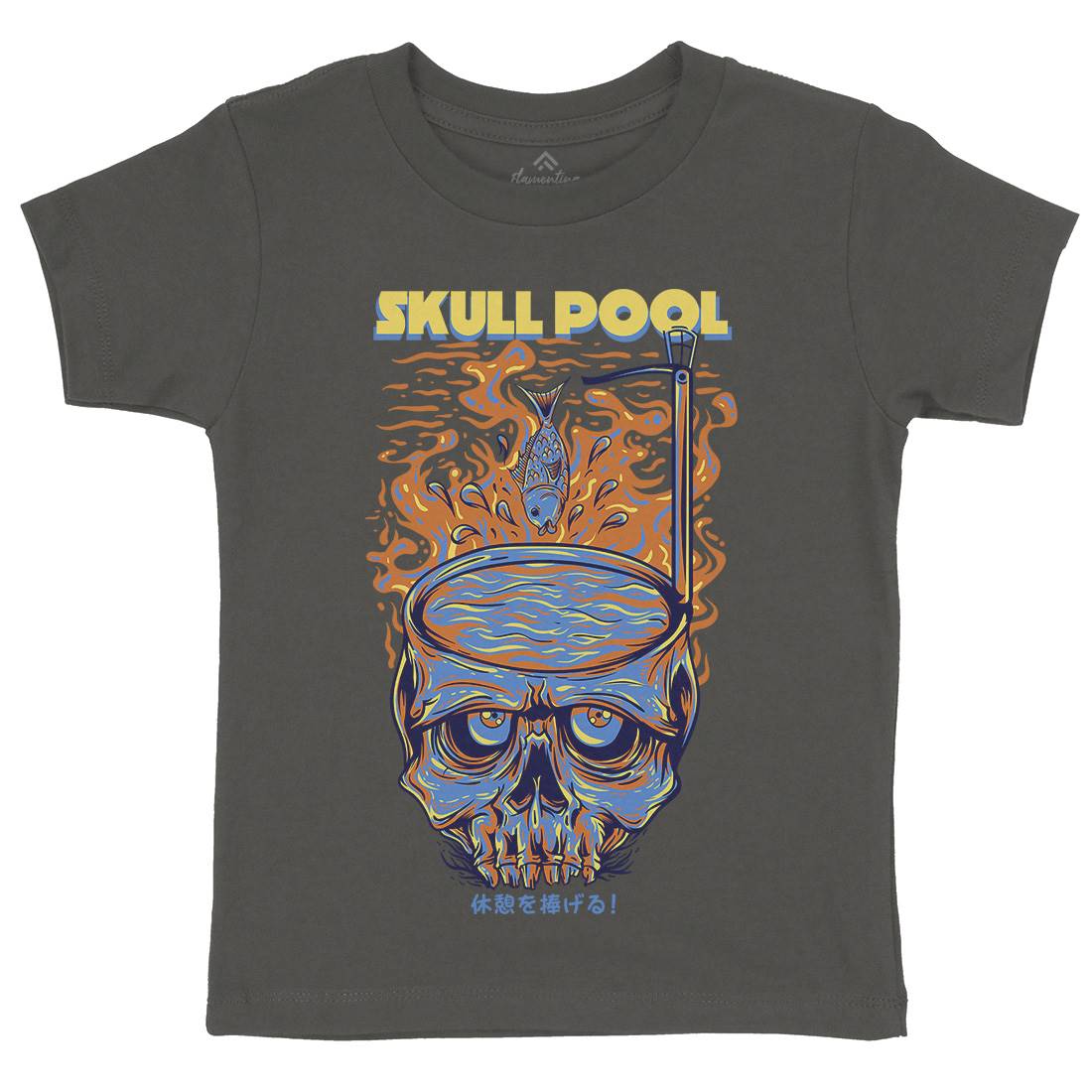Skull Pool Kids Crew Neck T-Shirt Horror D817