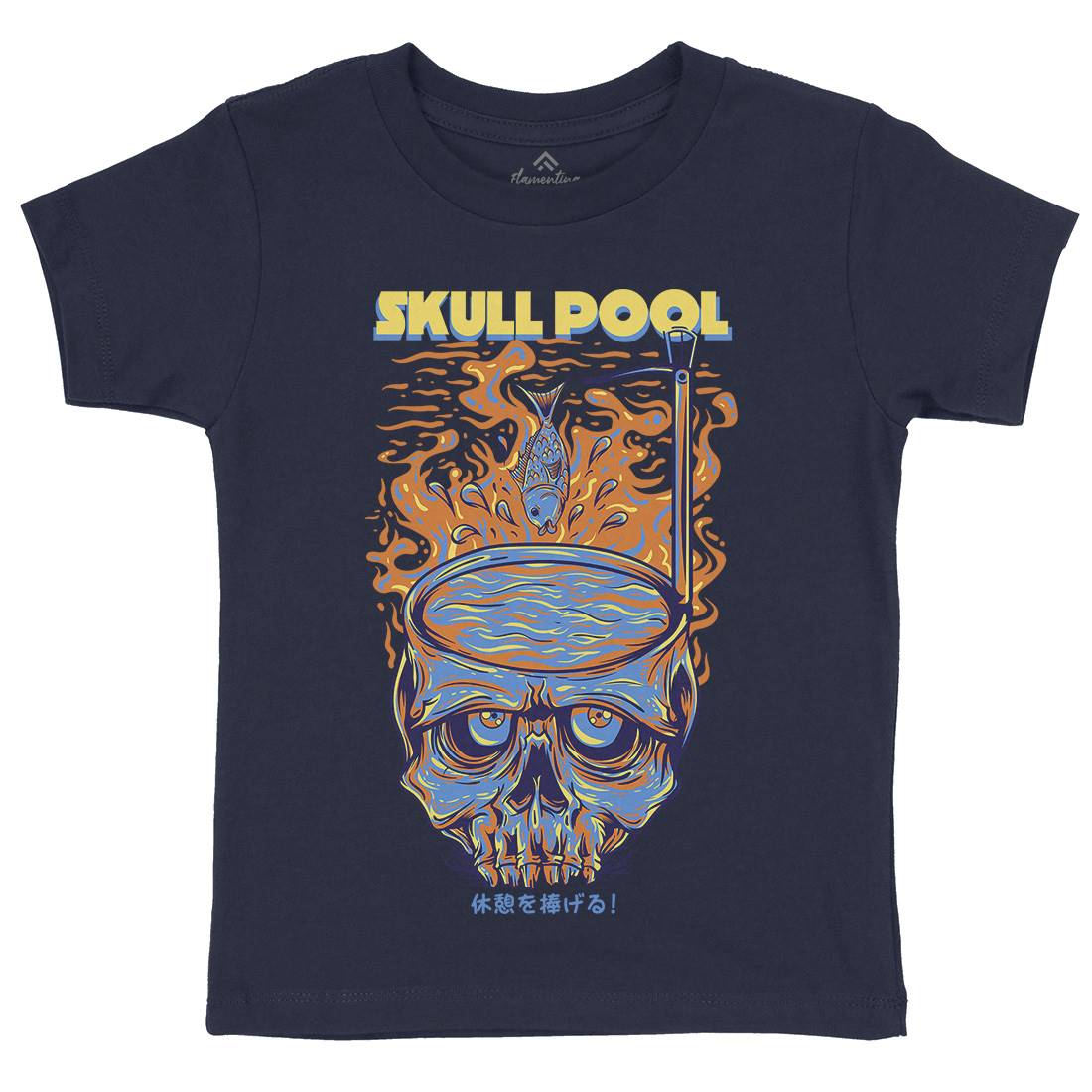 Skull Pool Kids Organic Crew Neck T-Shirt Horror D817