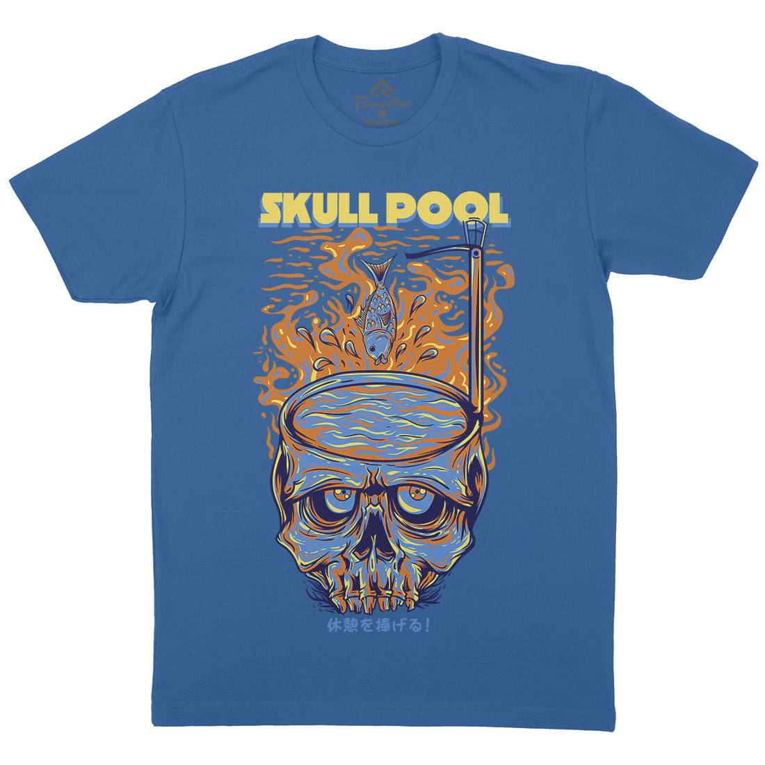 Skull Pool Mens Crew Neck T-Shirt Horror D817