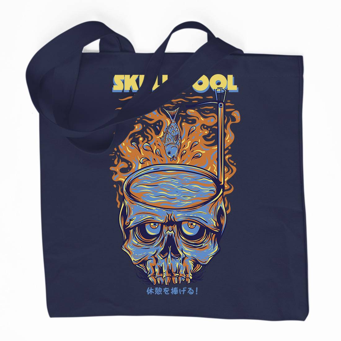 Skull Pool Organic Premium Cotton Tote Bag Horror D817
