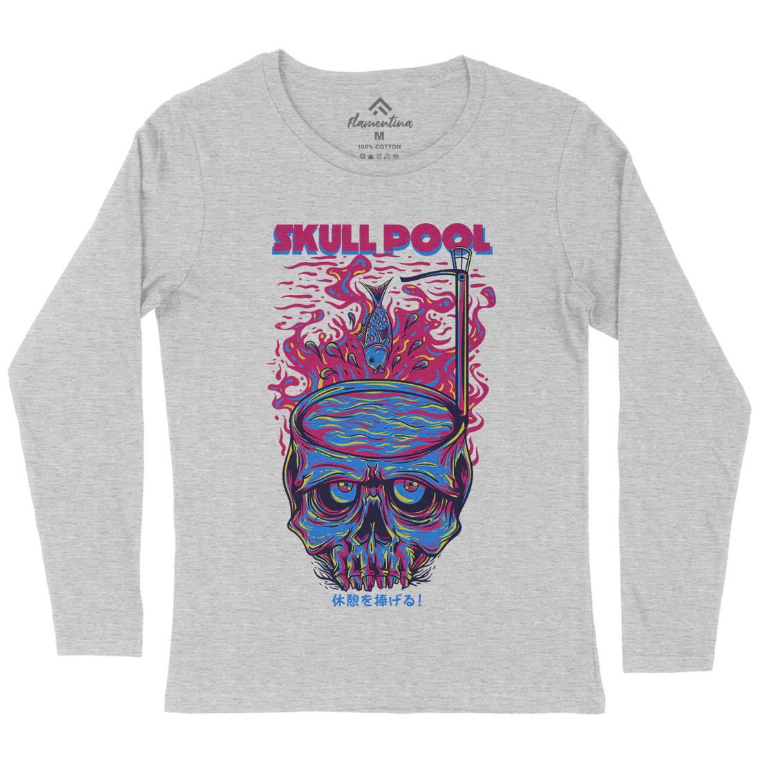 Skull Pool Womens Long Sleeve T-Shirt Horror D817