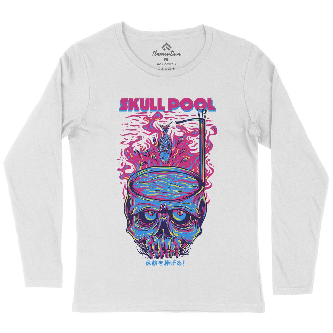 Skull Pool Womens Long Sleeve T-Shirt Horror D817