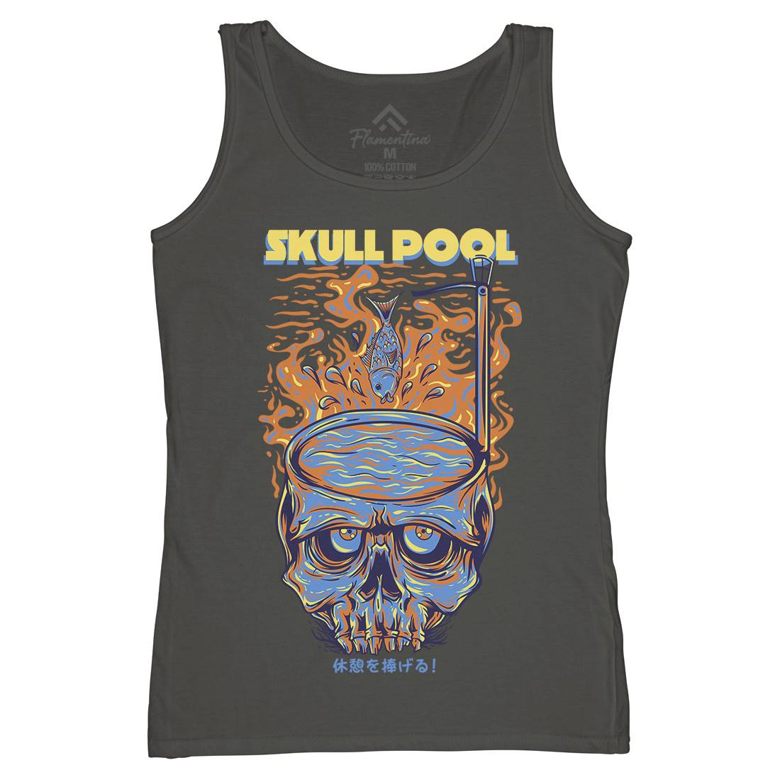 Skull Pool Womens Organic Tank Top Vest Horror D817