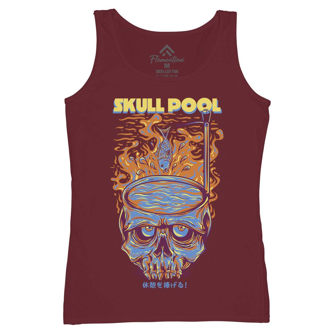 Skull Pool Womens Organic Tank Top Vest Horror D817