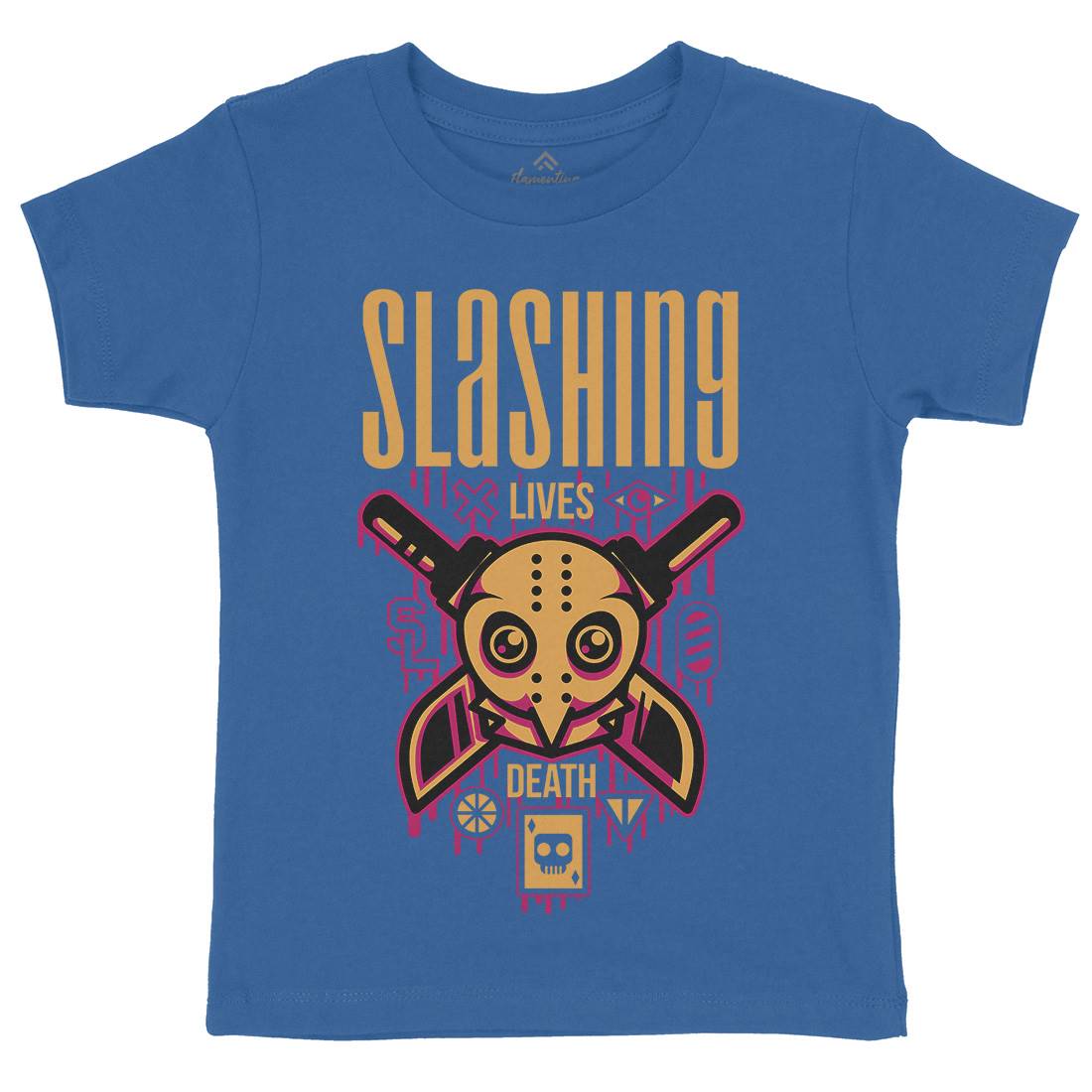 Mask Kids Crew Neck T-Shirt Horror D818