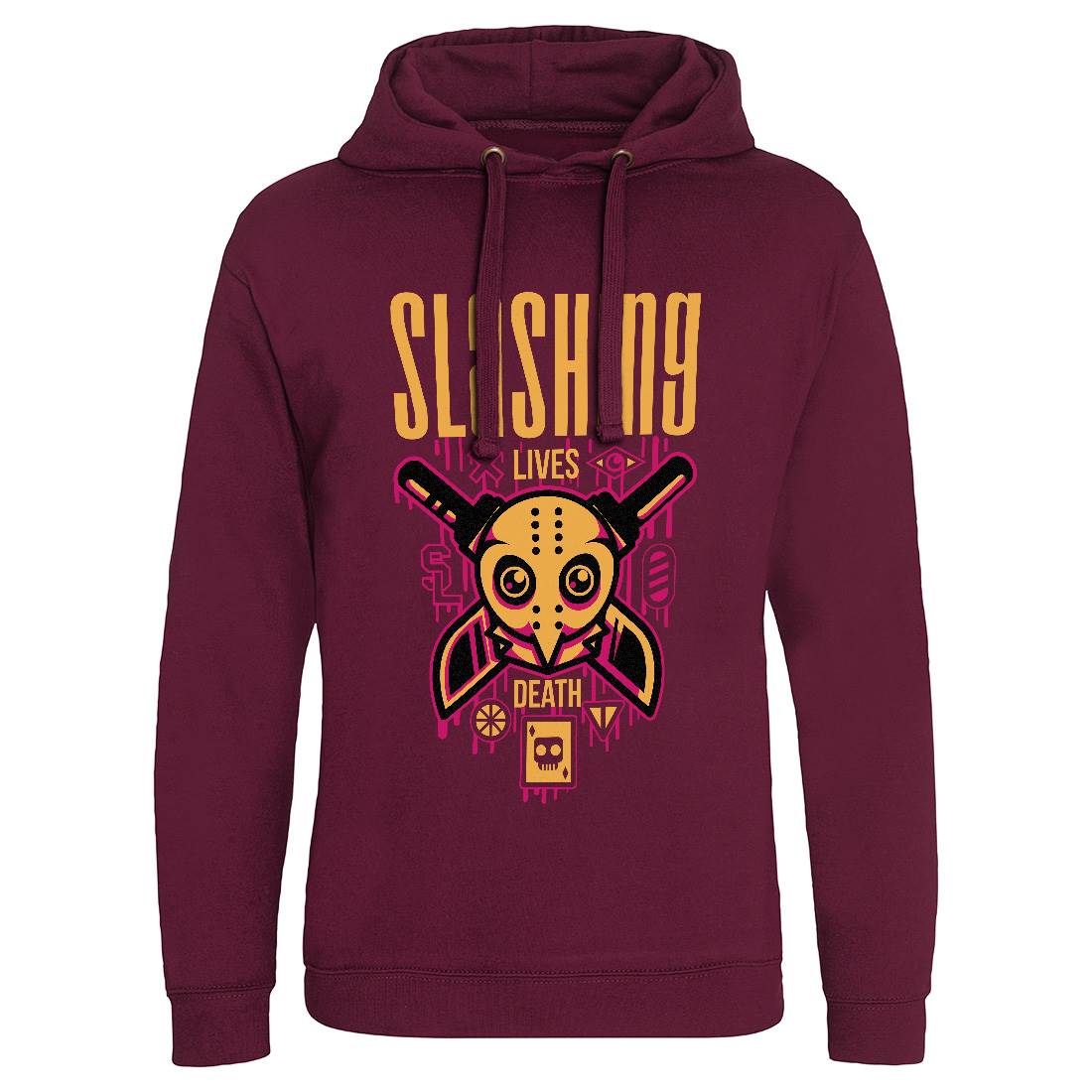 Mask Mens Hoodie Without Pocket Horror D818