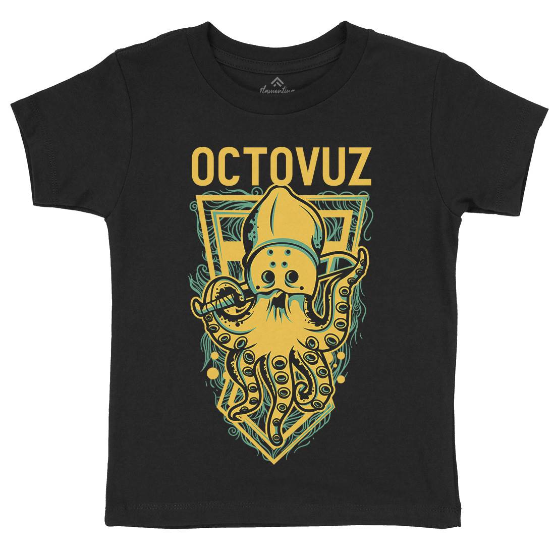 Octopus Kids Organic Crew Neck T-Shirt Horror D820