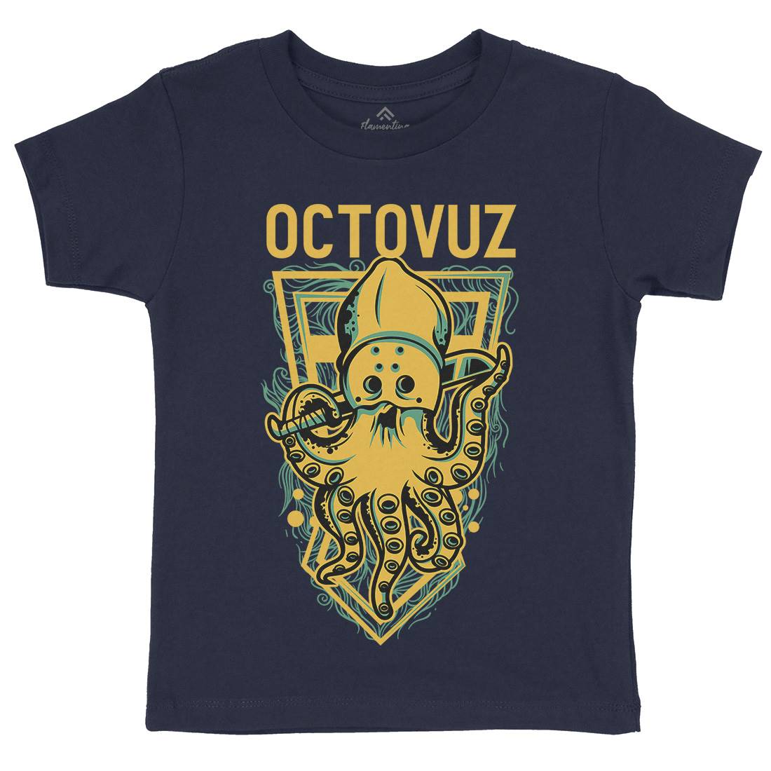 Octopus Kids Crew Neck T-Shirt Horror D820