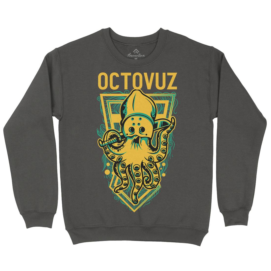 Octopus Mens Crew Neck Sweatshirt Horror D820