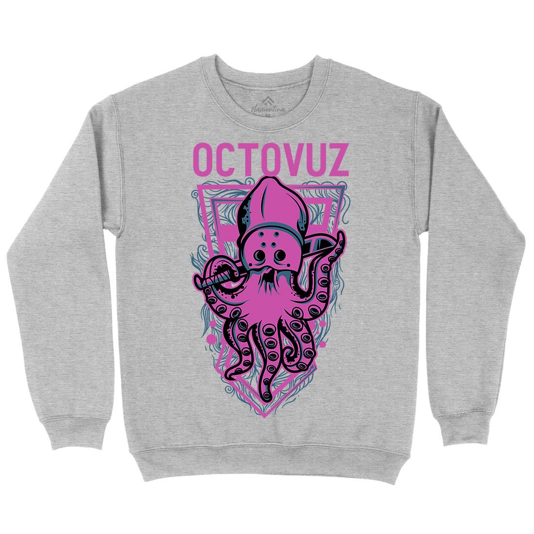 Octopus Mens Crew Neck Sweatshirt Horror D820