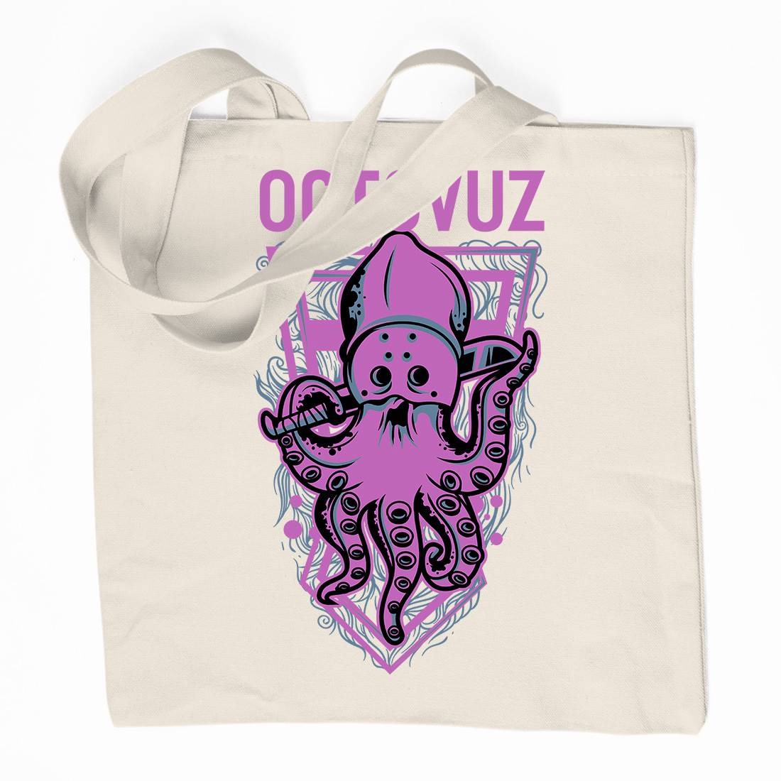 Octopus Organic Premium Cotton Tote Bag Horror D820