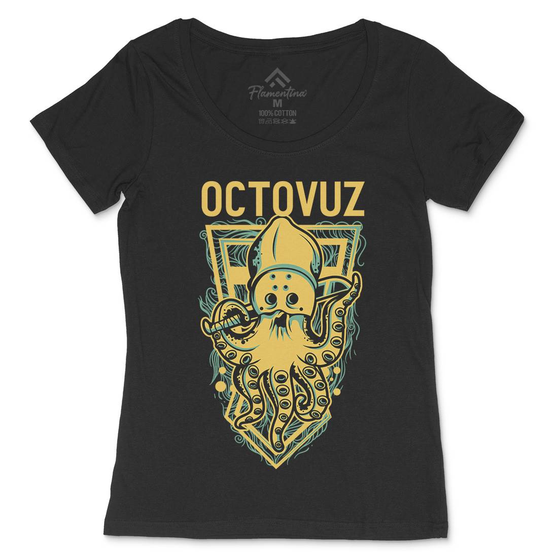 Octopus Womens Scoop Neck T-Shirt Horror D820